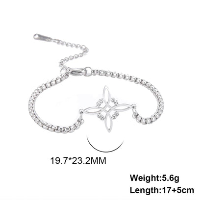 Witchcraft Witch Knot Charm Bracelet Women Stainless Steel