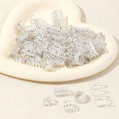 90pcs Hollow Hair accessories Ring