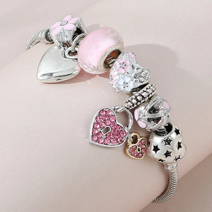 1PC  Multi Element Beaded Love Pan Bracelet