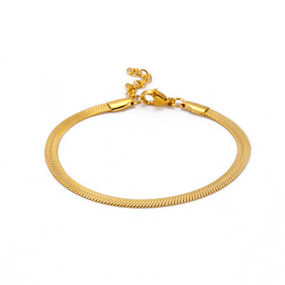 Chain Bracelet Women Men Stainless Steel Gold Color 2/3/4/5mm