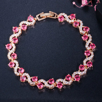 Exquisite Crystal Gemstone Bracelet Temperament Elegant Charm Bracelet Women