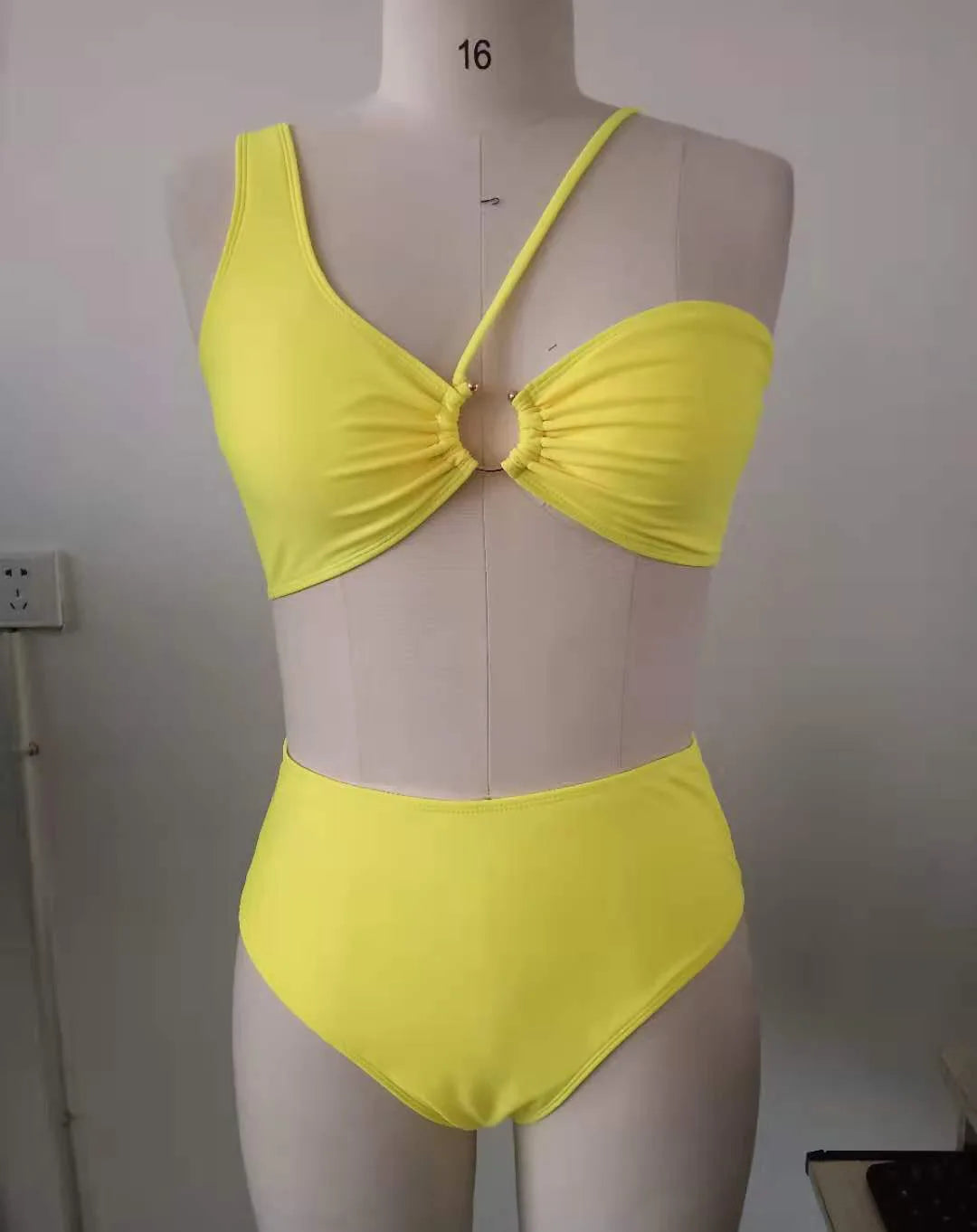 2025 Sexy Yellow 2 Piece Plus Size Bikini