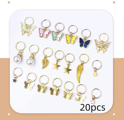 20pcs Alloy Braid Hair Ring